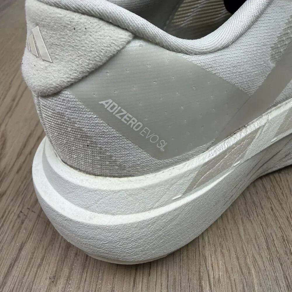Adidas Adizero Evo SL Shoes Womens Size 7.5 White Running Lightweight Sneakers